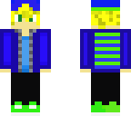 blue and green boy