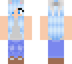 cool blue haired girl