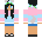 pastel flower girl with puppy ears and tail