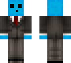 blue slime in a suit