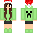 creeper girl hoddie derp christmas