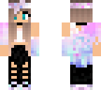 cute pink blue and purple girl