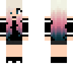 edited girl with pink hair