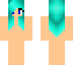 teal hair blue eyes skin base