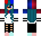 blue and red bunny girl