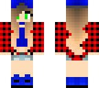 cool blue and red girl