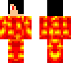 human face surrounded by lava