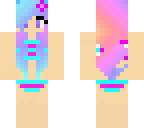 swiming  blue galaxy hair