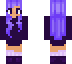 cute purple tumblr girl