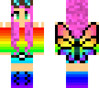 rainbow butterfly girl