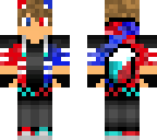 red andblue fox or wolf boy