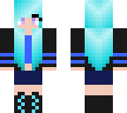 teal haired girl