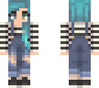 blue overall girl