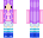 cute purple haired girl