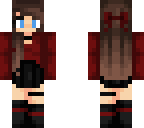 kawaii maroon skirt girl