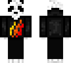 panda with fire hoodie