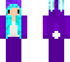 purple easter rabbit girl