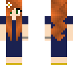 redhead navy dress