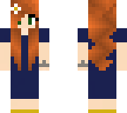 redhead navy dress