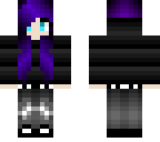 electric purple hair girl