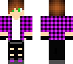 purple plaid with gloves
