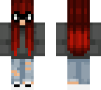 red hair girl 4 pixeled
