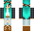 blue hair flannel