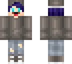 blue haired boy
