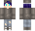 blue haired boy