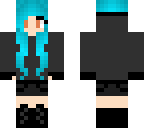 cool blue haired girl
