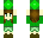 girl holding emerald block
