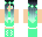 green cute girl