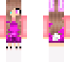 bunny girl in pink overals