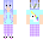 unicorn pajama girl