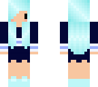 chibi cyan school girl