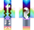 rainbow wolf girl
