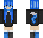blue anime wolf girl