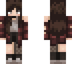 brunette plaid
