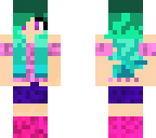 green and blue ombre isk girl