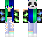 green n blue floral girl