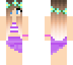 purple beach girl