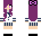 purple hair school girl
