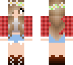 cute girl with plaid shirt and flower crown