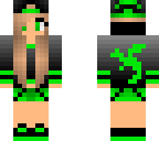 dragon girl green black