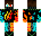 fire logo with lava and water