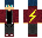 flash fan boy with blue hair