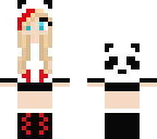 panda red girl