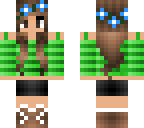 stripped girl with headdress