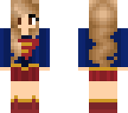 super girl with brown eyes and no cape