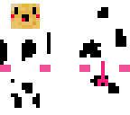 baby potato girl in cow onesie